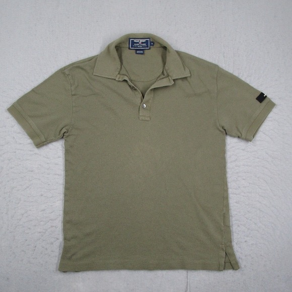 Polo Sport Ralph Lauren Other - Polo Sport Ralph Lauren Mens Small Green Waffle Knit Short Sleeve Polo Shirt Y2K